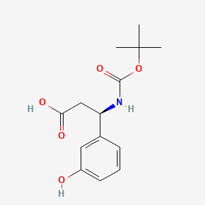molecular formula C14H19NO5 B1272381 Boc-(R)-3-Amino-3-(3-hydroxy-phenyl)-propionic acid CAS No. 500788-89-6