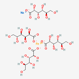 molecular formula C24H44FeNaO28 B12723812 Ferrlecit 100 CAS No. 77257-36-4