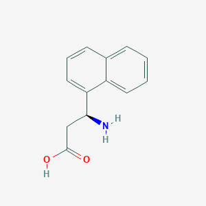 molecular formula C13H13NO2 B1272382 (S)-3-Amino-3-(naphthalen-1-yl)propanoic acid CAS No. 275826-46-5