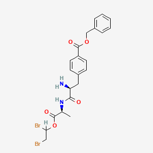 molecular formula C22H24Br2N2O5 B12723873 N-Carbobenzoxy-L-phenylalanyl-L-phenylalanine 1,2-dibromoethyl ester CAS No. 73680-50-9