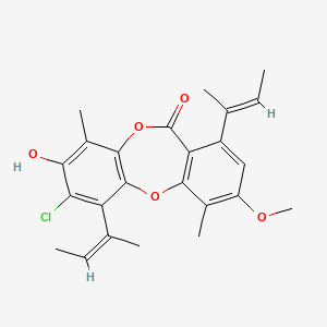molecular formula C24H25ClO5 B12723896 Emeguisin B CAS No. 117032-55-0