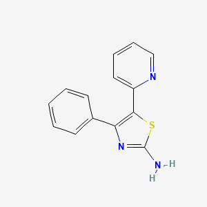 molecular formula C14H11N3S B12723983 2-Thiazolamine, 4-phenyl-5-(2-pyridinyl)- CAS No. 97422-31-6