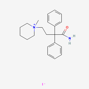 molecular formula C22H29IN2O B12724054 1-(3-Carbamoyl-3,3-diphenylpropyl)-1-methylpiperidinium iodide CAS No. 116955-30-7