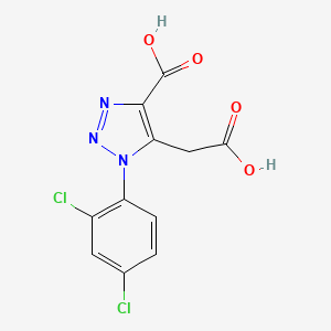 molecular formula C11H7Cl2N3O4 B1272412 5-(carboxymethyl)-1-(2,4-dichlorophenyl)-1H-1,2,3-triazole-4-carboxylic acid CAS No. 320418-32-4