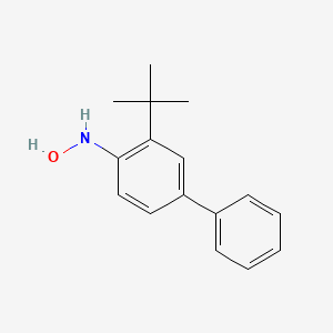 molecular formula C16H19NO B12724136 3-(1,1-Dimethylethyl)-N-hydroxy-(1,1'-biphenyl)-4-amine CAS No. 345667-01-8