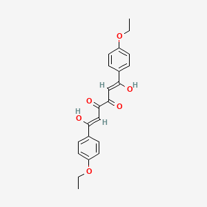 molecular formula C22H22O6 B12724160 (Z,Z)-1,6-Bis(4-ethoxyphenyl)-3,4-dihydroxy-2,4-hexadiene-1,6-dione CAS No. 139266-63-0