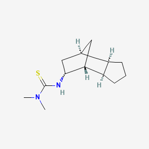 molecular formula C13H22N2S B12724165 Thiourea, N,N-dimethyl-N'-((3aR,4S,5R,7S,7aR)-octahydro-4,7-methano-1H-inden-5-yl)-, rel- CAS No. 72403-61-3