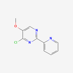 molecular formula C10H8ClN3O B1272417 4-Chloro-5-methoxy-2-(2-pyridinyl)pyrimidine CAS No. 321432-82-0