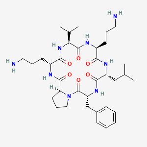 molecular formula C35H56N8O6 B12724216 Gramicidin J2 CAS No. 484-41-3