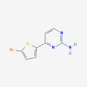 molecular formula C8H6BrN3S B1272425 4-(5-Bromo-2-thienyl)-2-pyrimidinamine CAS No. 855308-66-6
