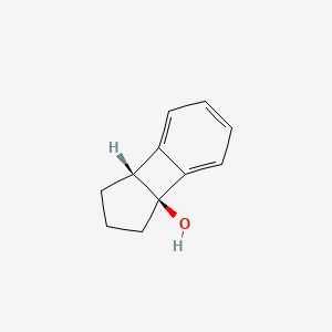 molecular formula C11H12O B12724253 cis-1,2,3,7b-Tetrahydro-3aH-cyclopenta(3,4)cyclobuta(1,2)benzen-3a-ol CAS No. 66934-76-7