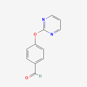 molecular formula C11H8N2O2 B1272427 4-(Pyrimidin-2-yloxy)benzaldehyde CAS No. 433920-92-4