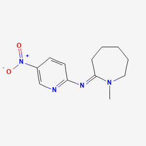 molecular formula C12H16N4O2 B12724347 N-(Hexahydro-1-methyl-2H-azepin-2-ylidene)-5-nitro-2-pyridinamine CAS No. 84858-95-7