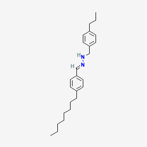 molecular formula C25H36N2 B12724383 Benzaldehyde, 4-octyl-, ((4-propylphenyl)methylene)hydrazone CAS No. 72010-29-8