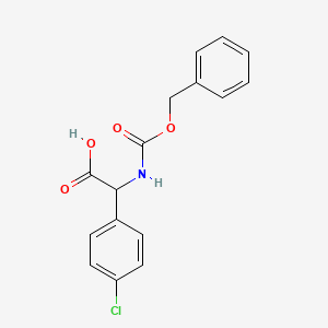 molecular formula C16H14ClNO4 B1272441 2-{[(Benzyloxy)carbonyl]amino}-2-(4-chlorophenyl)acetic acid CAS No. 69902-04-1