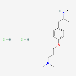 molecular formula C15H28Cl2N2O B12724428 N,alpha-Dimethyl-4-(3-(dimethylamino)propoxy)benzeneethanamine dihydrochloride CAS No. 126002-21-9