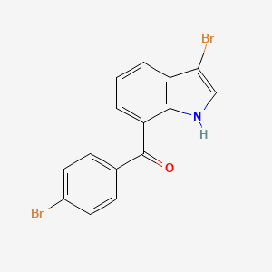 molecular formula C15H9Br2NO B12724446 3-Bromo-7-(4-bromobenzoyl)indole CAS No. 1279501-08-4