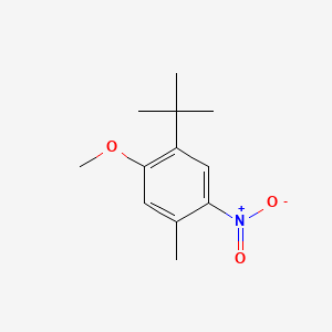 molecular formula C12H17NO3 B12724461 4-tert-Butyl-5-methoxy-2-nitrotoluene CAS No. 71850-79-8