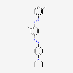 molecular formula C24H27N5 B12724478 Benzenamine, N,N-diethyl-4-((3-methyl-4-((3-methylphenyl)azo)phenyl)azo)- CAS No. 72207-96-6