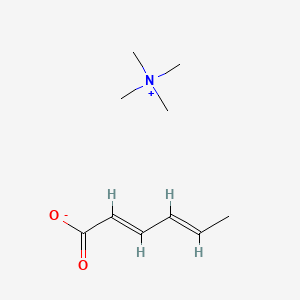 molecular formula C10H19NO2 B12724500 Tetramethylammonium sorbate CAS No. 72138-90-0