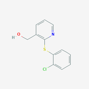 molecular formula C12H10ClNOS B1272452 {2-[(2-Chlorophenyl)sulfanyl]-3-pyridinyl}methanol CAS No. 338982-34-6