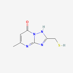 molecular formula C7H8N4OS B12724630 [1,2,4]Triazolo[1,5-a]pyrimidin-7-ol, 2-(mercaptomethyl)-5-methyl- CAS No. 72796-89-5