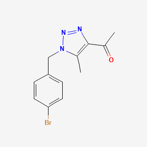molecular formula C12H12BrN3O B1272464 1-[1-(4-Bromobenzyl)-5-methyl-1H-1,2,3-triazol-4-yl]-1-ethanone CAS No. 885950-25-4