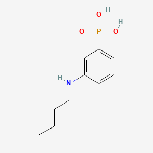 molecular formula C10H16NO3P B12724764 Phosphonic acid, (m-butylaminophenyl)- CAS No. 102880-19-3