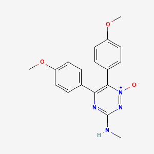 molecular formula C18H18N4O3 B12724769 1,2,4-Triazin-3-amine, 5,6-bis(4-methoxyphenyl)-N-methyl-, 1-oxide CAS No. 102429-90-3