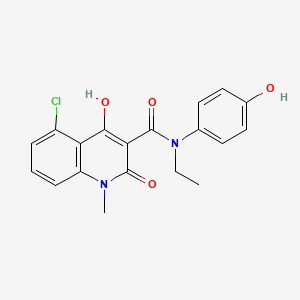 molecular formula C19H17ClN2O4 B12724786 Laquinimod metabolite M1 CAS No. 1348611-93-7