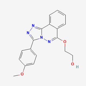 molecular formula C18H16N4O3 B12724799 Ethanol, 2-((3-(4-methoxyphenyl)-1,2,4-triazolo(3,4-a)phthalazin-6-yl)oxy)- CAS No. 87540-57-6