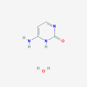 molecular formula C4H7N3O2 B12724821 6-amino-1H-pyrimidin-2-one;hydrate CAS No. 64790-21-2