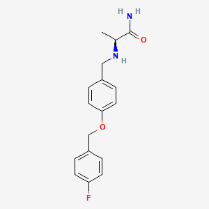 molecular formula C17H19FN2O2 B12724859 3-Desfluoro,-4-Fluoro-Safinamide Mesylate CAS No. 202825-43-2