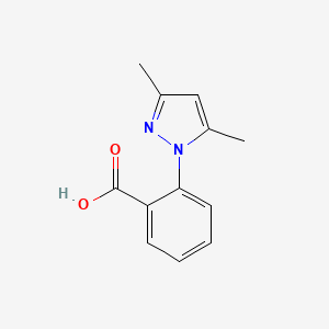 molecular formula C12H12N2O2 B1272486 2-(3,5-Dimethyl-1H-pyrazol-1-yl)benzoic acid CAS No. 27363-77-5