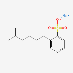molecular formula C13H19NaO3S B12724866 Benzenesulfonic acid, isoheptyl-, sodium salt CAS No. 67828-02-8