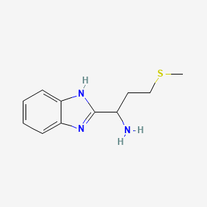 1-(1H-Benzo[d]imidazol-2-yl)-3-(methylthio)propan-1-amine