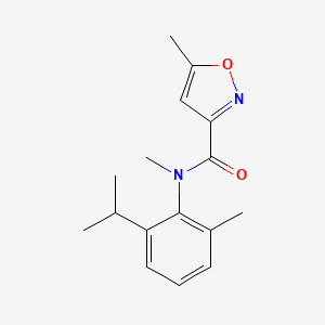 molecular formula C16H20N2O2 B12724924 3-Isoxazolecarboxamide, N,5-dimethyl-N-(2-methyl-6-(1-methylethyl)phenyl)- CAS No. 130403-13-3