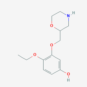 molecular formula C13H19NO4 B12724933 5-Hydroxyviloxazine CAS No. 56305-63-6