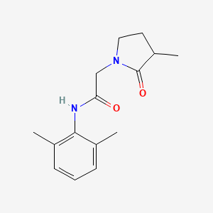molecular formula C15H20N2O2 B12724952 N-(2,6-Dimethylphenyl)-3-methyl-2-oxo-1-pyrrolidineacetamide CAS No. 157928-98-8