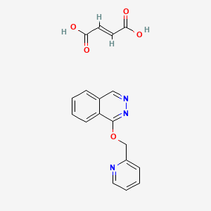 molecular formula C18H15N3O5 B12724956 (E)-but-2-enedioic acid;1-(pyridin-2-ylmethoxy)phthalazine CAS No. 149833-47-6