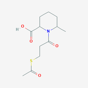 1-[3-(Acetylsulfanyl)propanoyl]-6-methyl-2-piperidinecarboxylic acid