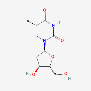 molecular formula C10H16N2O5 B12724985 Thymidine, 5,6-dihydro-, (5S)- CAS No. 19140-39-7