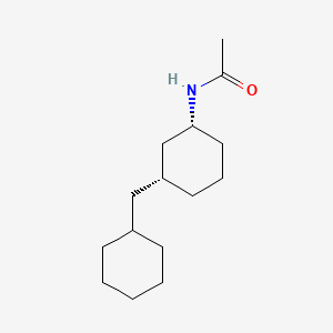 molecular formula C15H27NO B12724986 Acetamide, N-(3-cyclohexylmethyl-1-cyclohexyl)-, (Z)- CAS No. 97702-87-9