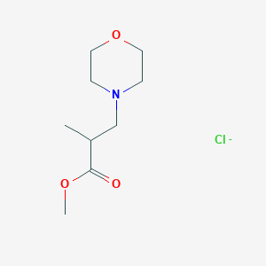 molecular formula C9H17ClNO3- B12725065 Methyl alpha-methyl-4-morpholinepropionate hydrochloride CAS No. 25027-56-9
