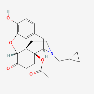 molecular formula C22H25NO5 B12725143 Naltrexone 14-acetate CAS No. 121962-99-0