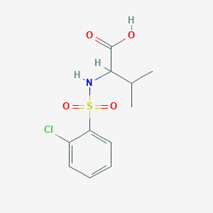 molecular formula C11H14ClNO4S B1272525 2-{[(2-Chlorophenyl)sulfonyl]amino}-3-methylbutanoic acid CAS No. 250714-82-0