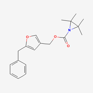 molecular formula C19H23NO3 B12725270 (5-Benzyl-3-furyl)methyl 2,2,3,3-tetramethyl-1-aziridinecarboxylate CAS No. 18877-90-2