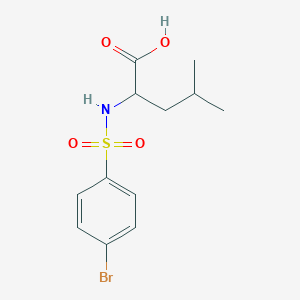 molecular formula C12H16BrNO4S B1272529 2-{[(4-Bromophenyl)sulfonyl]amino}-4-methylpentanoic acid CAS No. 68305-78-2