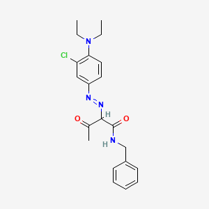 molecular formula C21H25ClN4O2 B12725334 N-Benzyl-2-[[3-chloro-4-(diethylamino)phenyl]azo]-3-oxobutyramide CAS No. 84341-97-9