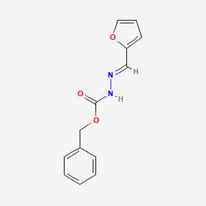 molecular formula C13H12N2O3 B12725389 Hydrazinecarboxylic acid, (2-furanylmethylene)-, phenylmethyl ester CAS No. 113906-63-1